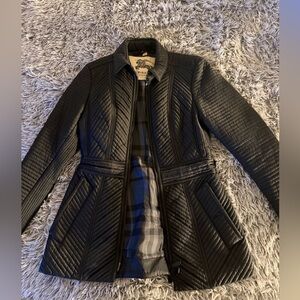 Burberry Black Quilted Leather Jacket
